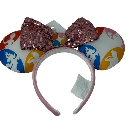 Disney Vacation Club The Villas At Disneyland Hotel Sequin Minnie Mouse Ears NWT - Picture 2 of 12